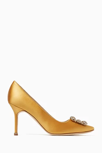 Hangisi 90 Buckle Pumps in Satin