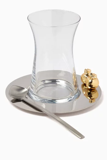 Istikana Pomegrante Cup, Spoon & Saucers, Set of 6
