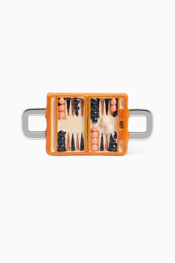 Backgammon Charm in Sterling Silver