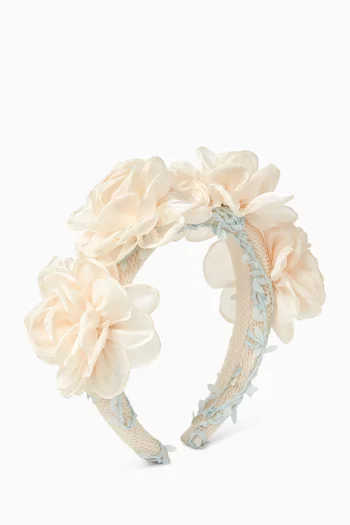 3D Floral-appliqué Headband