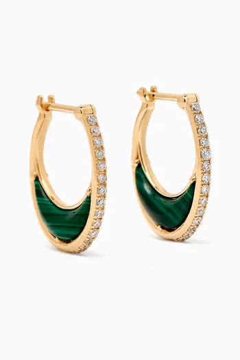 Bloop Moon Diamond Earrings in 18kt Yellow Gold