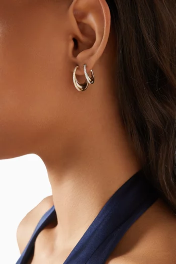 Bloop Moon Diamond Earrings in 18kt Gold