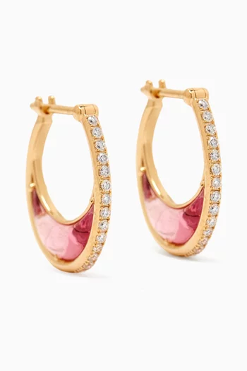 Bloop Moon Diamond Earrings in 18kt Gold