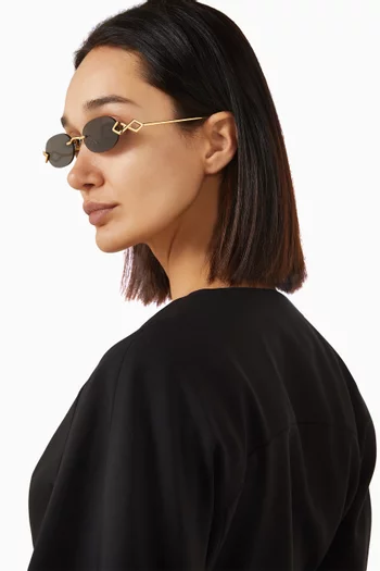 Cleo Sunglasses in Metal