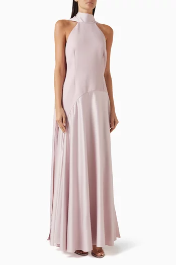 Cece Scarf-neck Maxi Dress