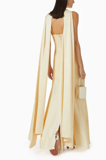 Cece Scarf-neck Maxi Dress