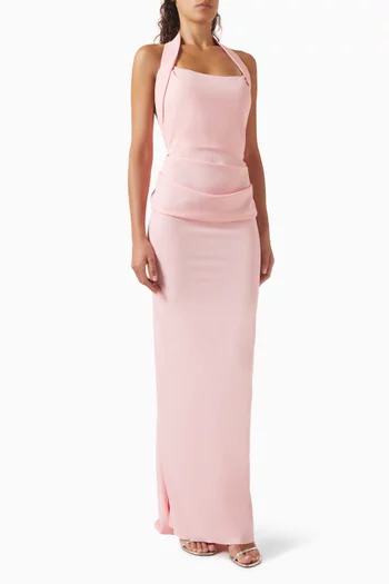 Low-back Gown in Crepe