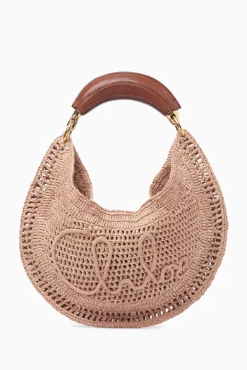 Summer Banana Hobo Bag in Raffia
