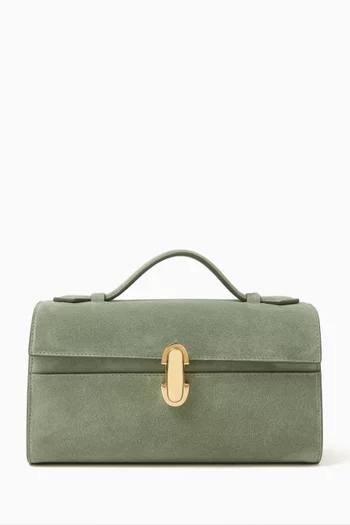 Small Symmetry Pochette Top-handle Bag in Suede