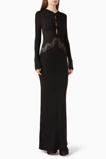 Open Twist Verner Lace Maxi Dress
