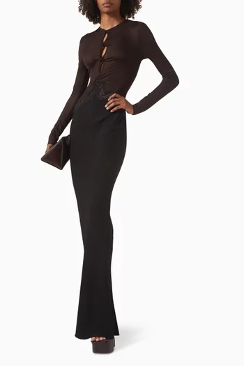 Open Twist Verner Lace Maxi Dress