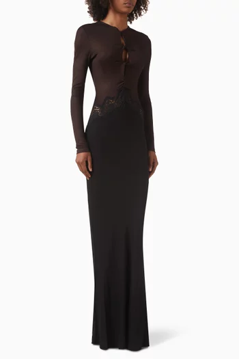 Open Twist Verner Lace Maxi Dress