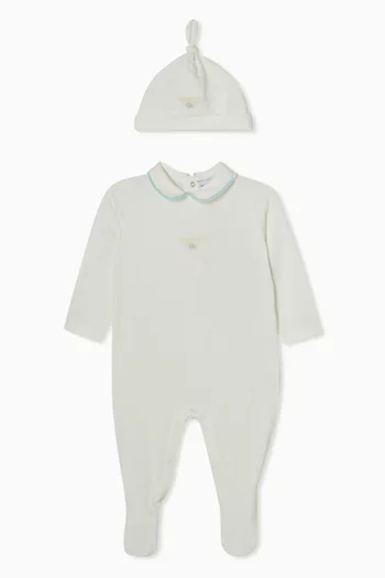 Contrast Logo Sleepsuit Gift Set