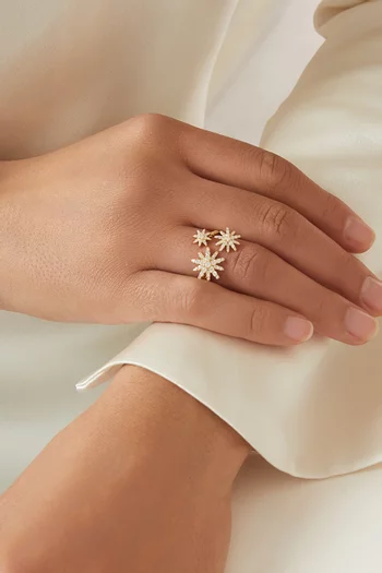Starburst Diamond Ring in 18kt Gold