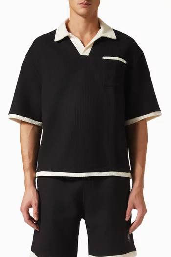 Brice Boxy Polo Shirt in Tencel Blend