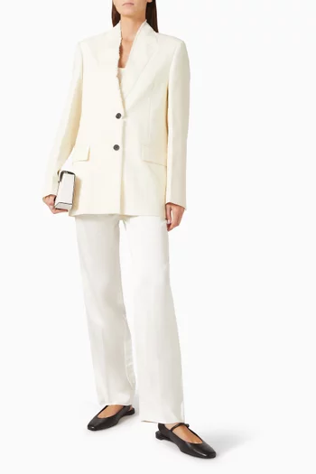 Raw-lapel Jacket in Wool