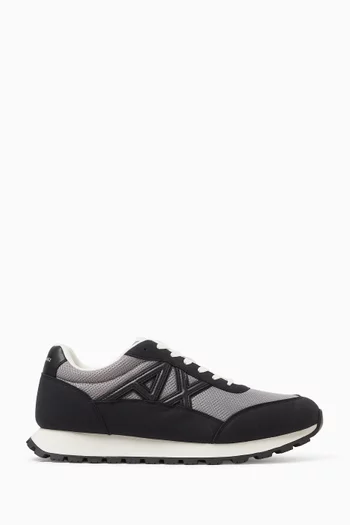 Drop Side Logo Sneakers in Mesh