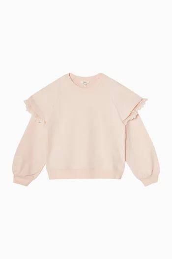 Frill Shoulder Sweatshirt