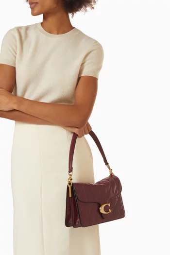Tabby Quilted Chain Shoulder Bag in Leather