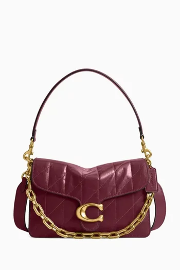 Tabby Quilted Chain Shoulder Bag in Leather