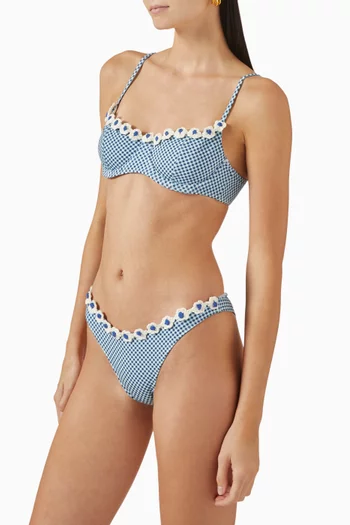 Dove Crochet-trim Bikini Briefs