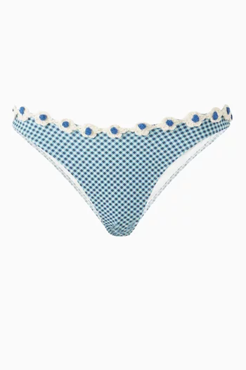 Dove Crochet-trim Bikini Briefs