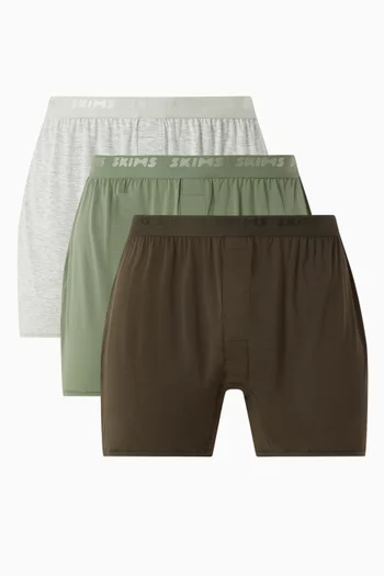 Cotton Knit Boxers, Set of 3