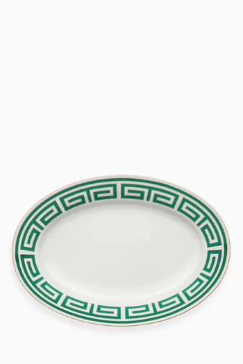 Labirinto Oval Platter in Porcelain