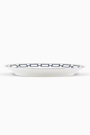 Labirinto Oval Platter in Porcelain