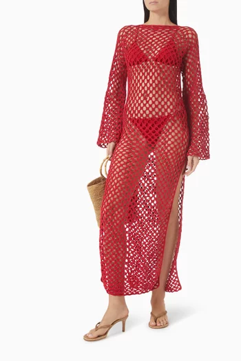 June Maxi Dress in Crochet