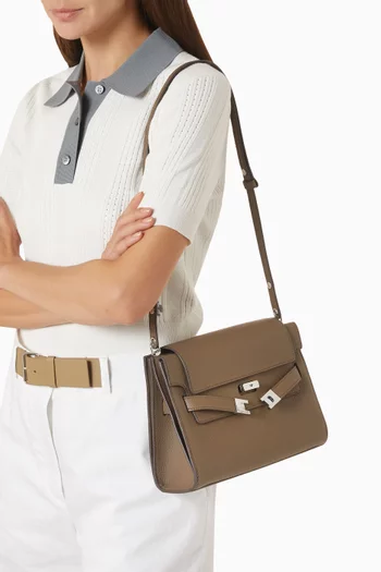 Mini Lee Radziwill Shoulder Bag  in Pebbled Leather