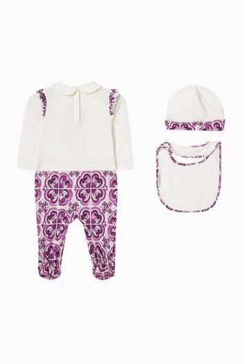 Majolica-print 3-piece Gift Set