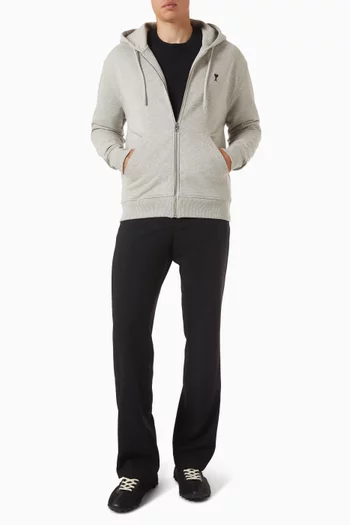 Contrasted Ami de Coeur Hoodie in Cotton Fleece