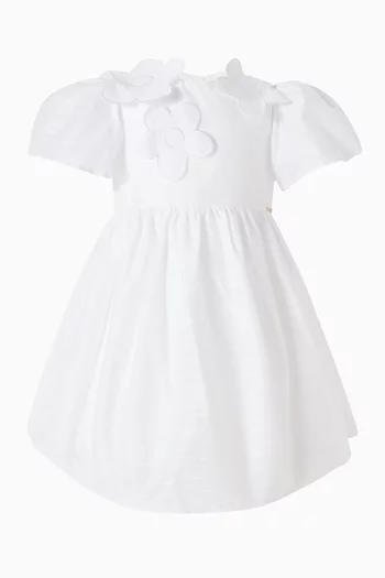 Floral Appliqué Dress in Tulle