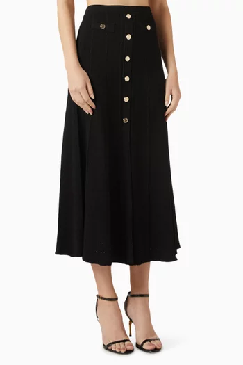 Venice Midi Skirt in Pointelle-knit