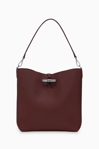 Medium Le Roseau M Hobo Bag in Leather