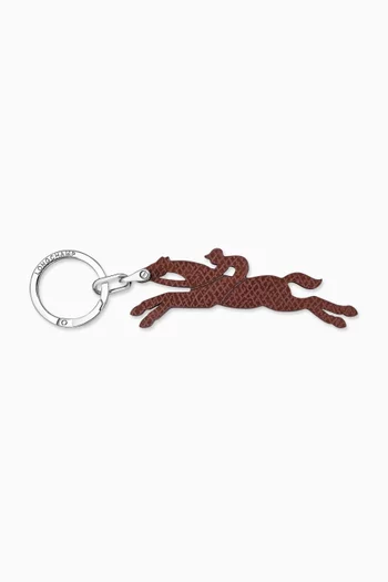 Le Pliage Horse Key Ring in Leather