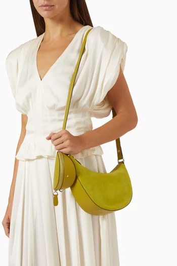 Duo Crossbody Bag in Suede