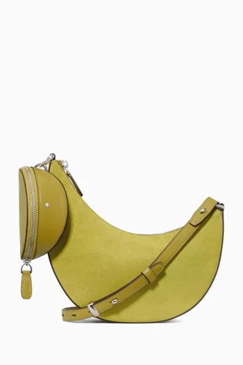 Duo Crossbody Bag in Suede