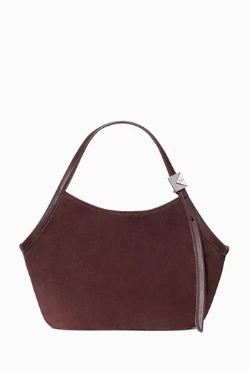 Small Deco Deco Tulip Tote Bag in Suede