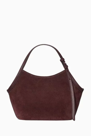 Small Deco Deco Tulip Tote Bag in Suede