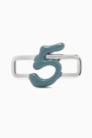 Five Charm in Sterling Silver with Enamel