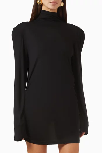 فستان سبالينا قصير فيسكوز وجيرسيه