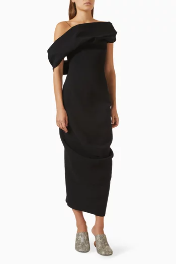 فستان بيسكي كريب وفيسكوز