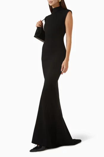 فستان ألبا كريب وجيرسيه مضغوط