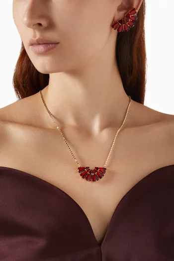 Atenea Fan Necklace in Gold-plated Brass