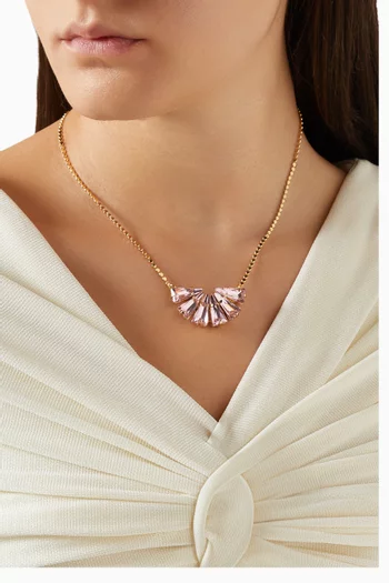Atenea Fan Necklace in Gold-plated Brass