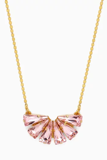 Atenea Fan Necklace in Gold-plated Brass