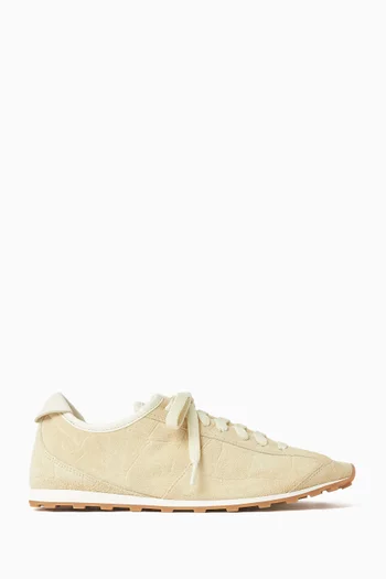 Les Tennis Sneakers in Croc-embossed Leather