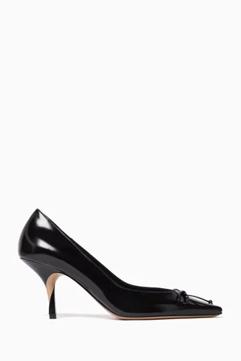 حذاء كلاسيك تورني بكعب 80 مم جلد